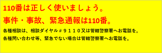 110番は正しく使いましょう